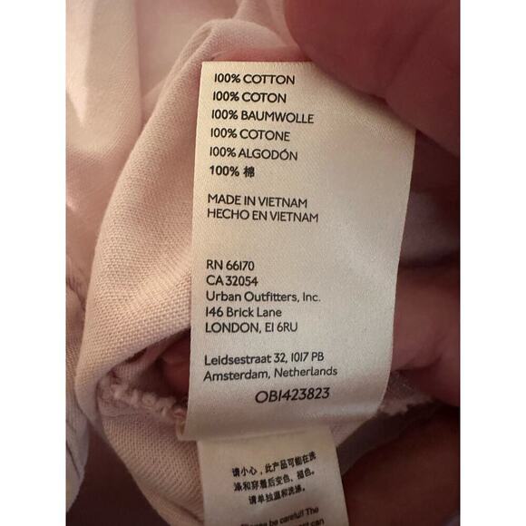 We The Free Women's 3/4 Sleeve Button Front Ruffle Louise Denim Top Size L Lilac - Picture 10 of 10